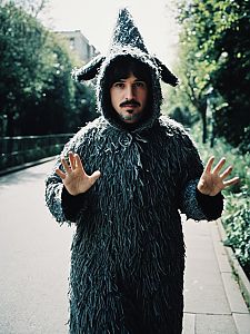 Man in Photorealistic Totoro Costume Outdoor Portrait Daylight