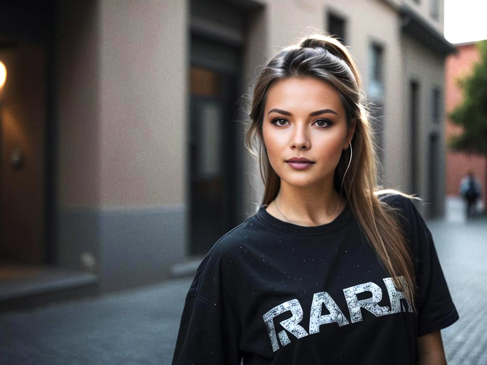 Stylish Young Woman in Urban Fashion