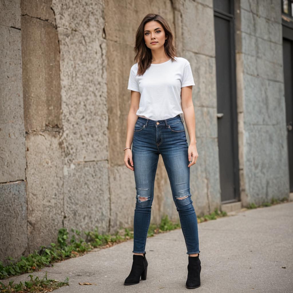 Young woman in urban outfit