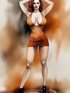 Confident Woman in Bold Style Illustration