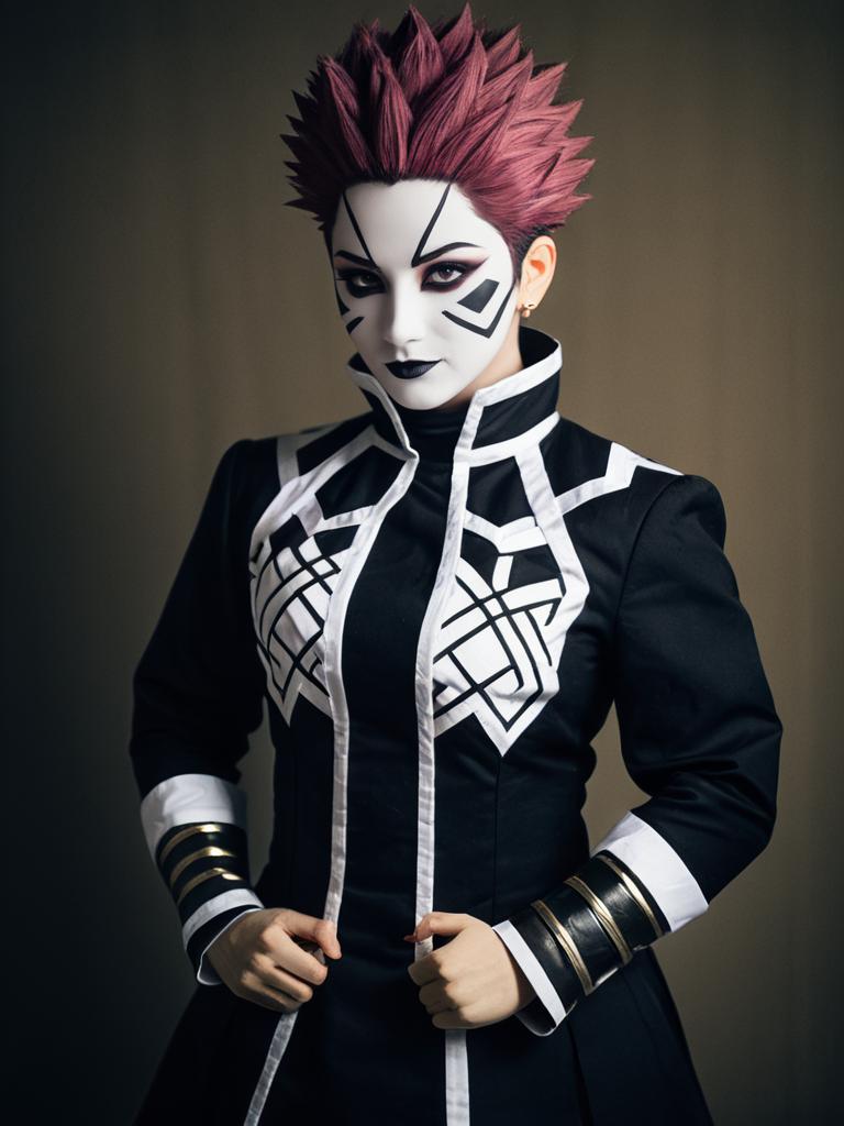 Man Wearing Realistic Charlotte Katakuri Anime Cosplay Costume
