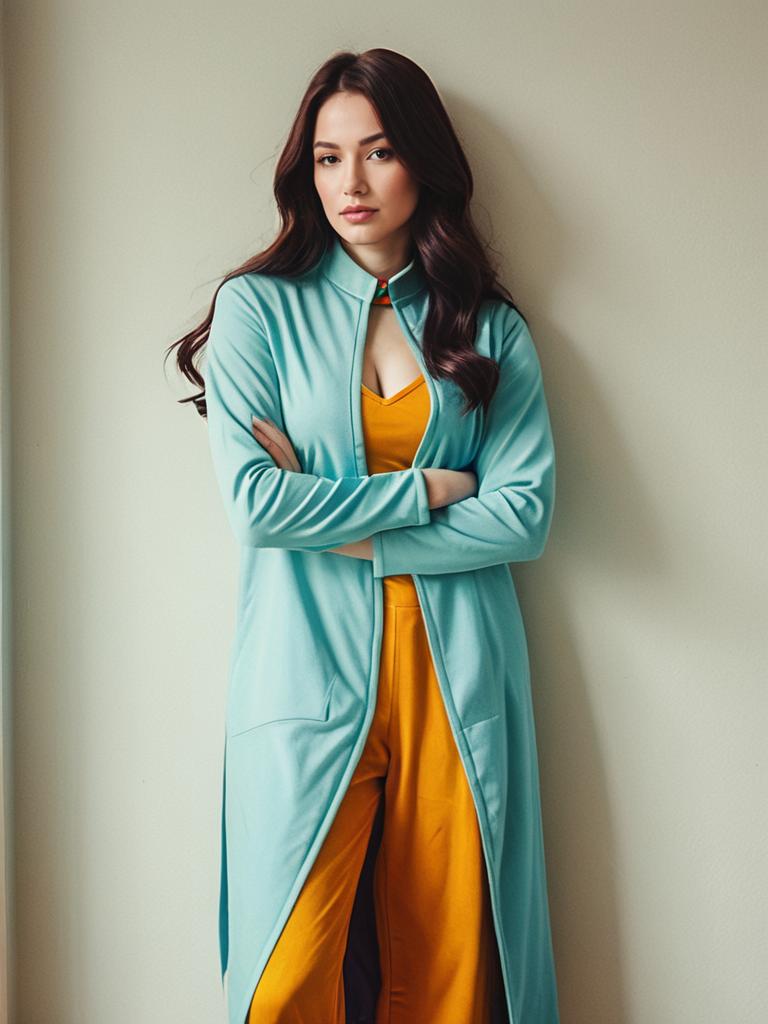 Woman Cosplay Wearing Viv Costume Realistic Photo