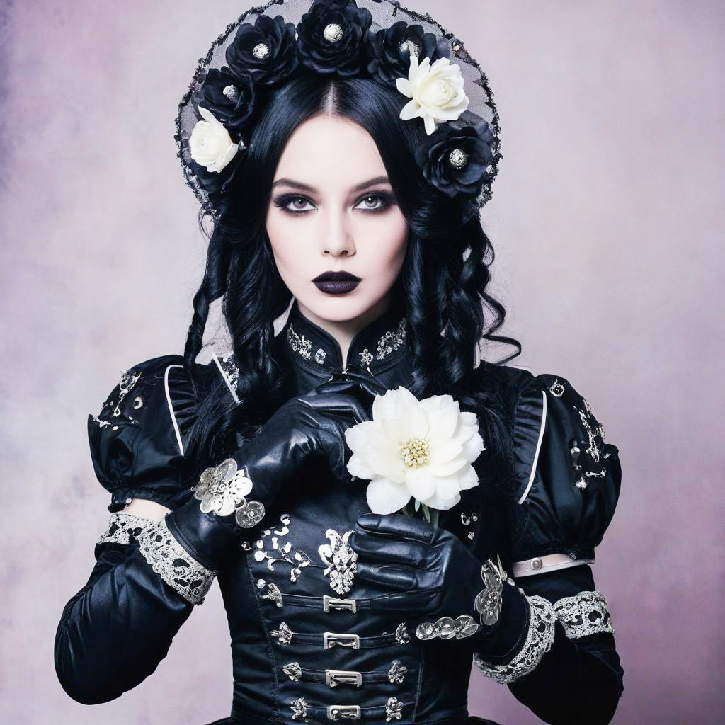 Gothic Woman in Elaborate Outfit