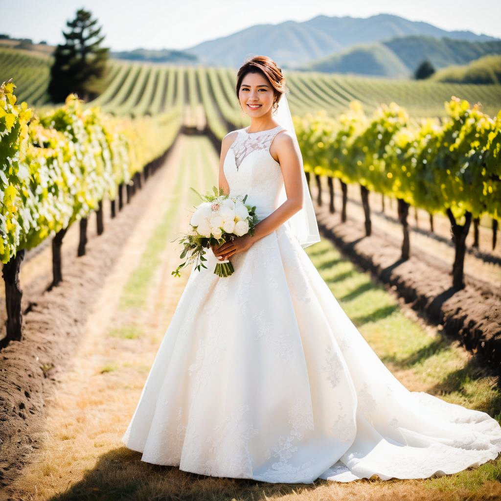 Radiant Bride in Vineyard