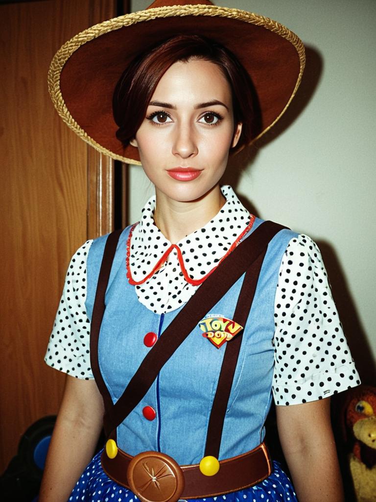 Woman in Woody Costume Toy Story Cosplay Outfit
