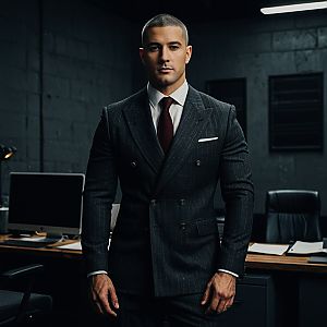 Confident Man in Modern Office