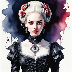 Elegant Victorian Woman Portrait