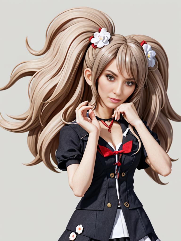 Cosplayer as Junko Enoshima with Iconic Style