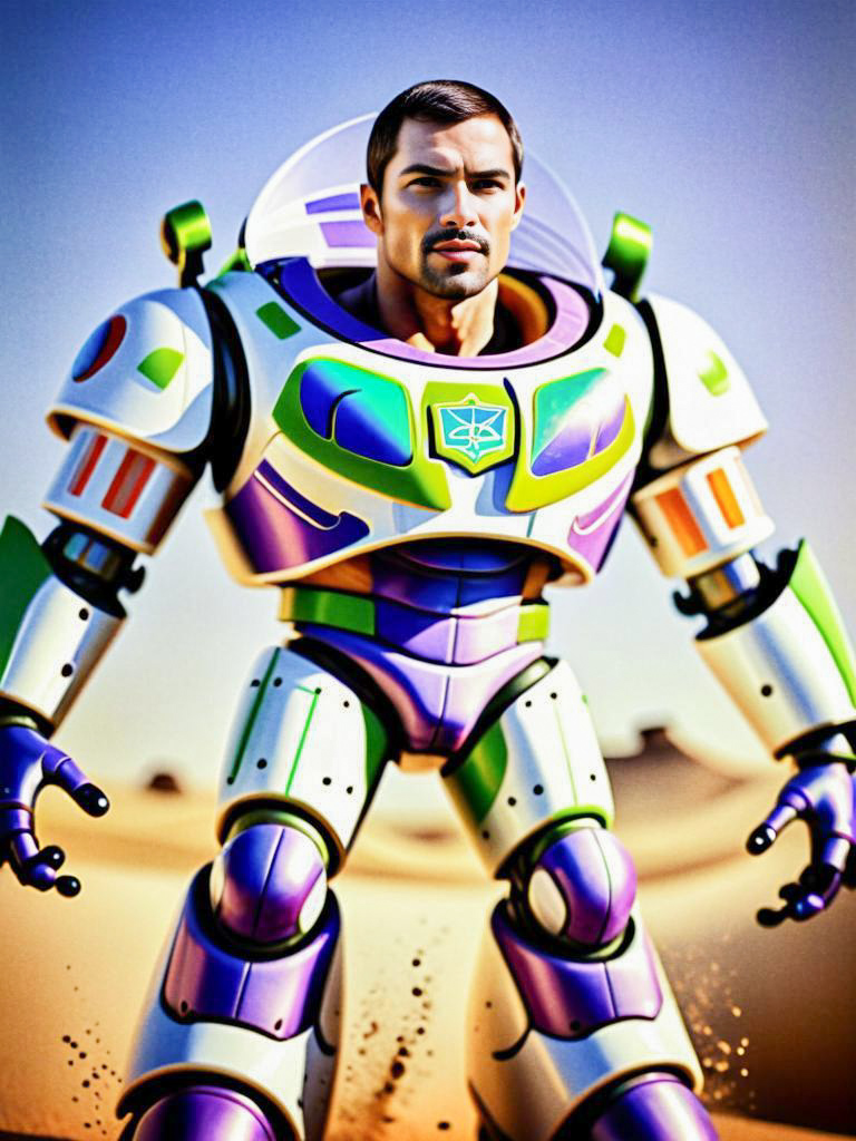 Realistic Buzz Lightyear in Desert