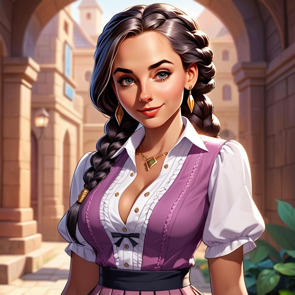 Confident Young Woman in Traditional Outfit Confident Young Woman in Traditional Outfit