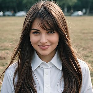 Smiling Young Woman Outdoors