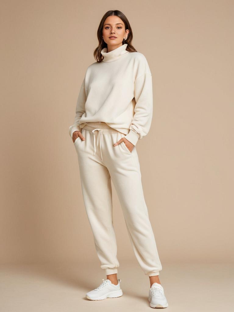 Stylish Cream Loungewear Set