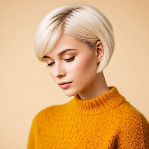 Young Woman in Mustard Sweater