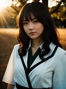 Sexy Cosplay Woman Character Wearing Izumi Curtis Costume Realistic Portrait