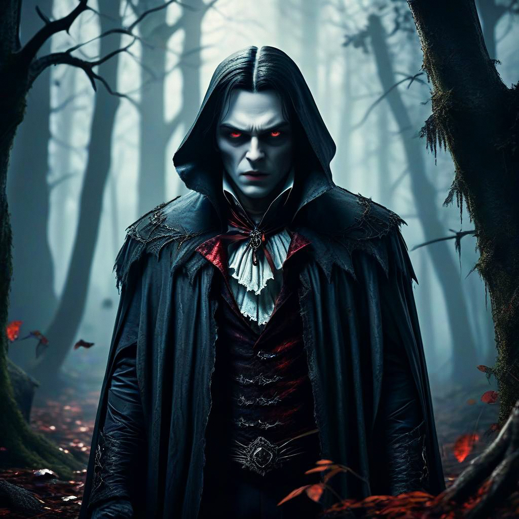 Menacing Figure in Dark Forest Menacing Figure in Dark Forest