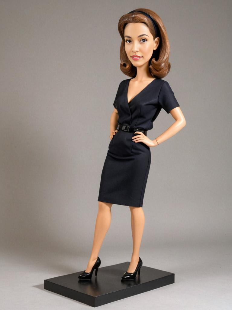 Mort Drucker Style Caricature Figurine in Smart Dress