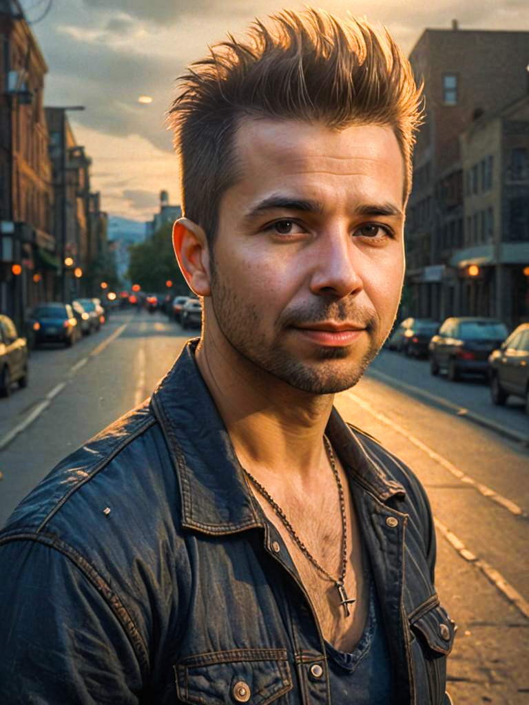 Stylish Young Man in Urban Setting