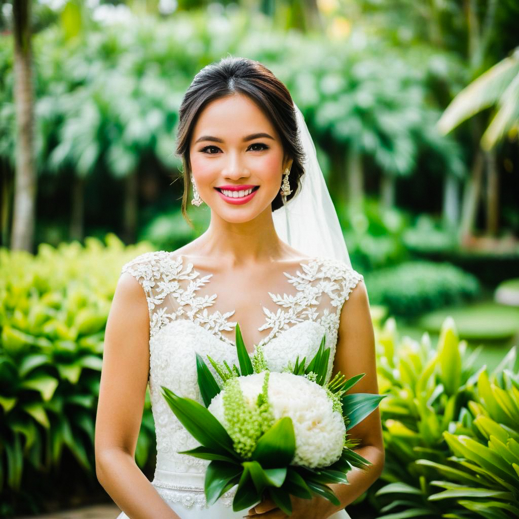 Radiant Bride in Lush Garden