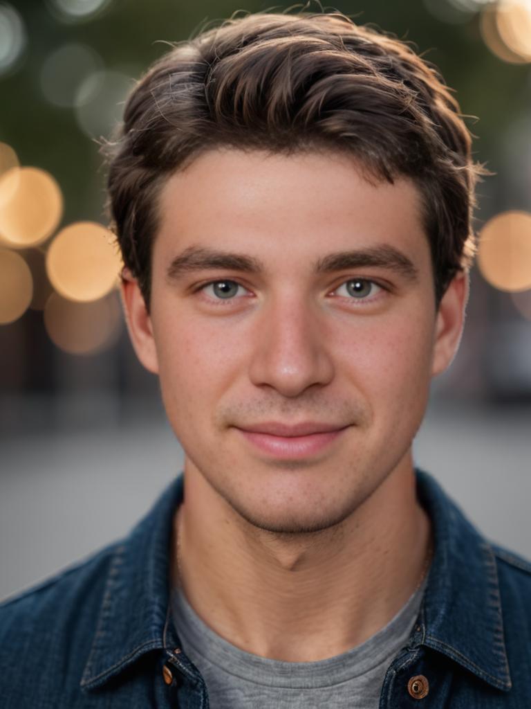 Casual Man in Denim Jacket