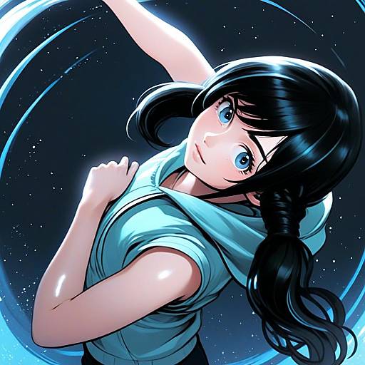 Amano Hina from Tenki no Ko Anime Style Illustration