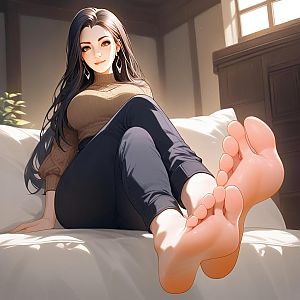 Anime Woman on Sofa