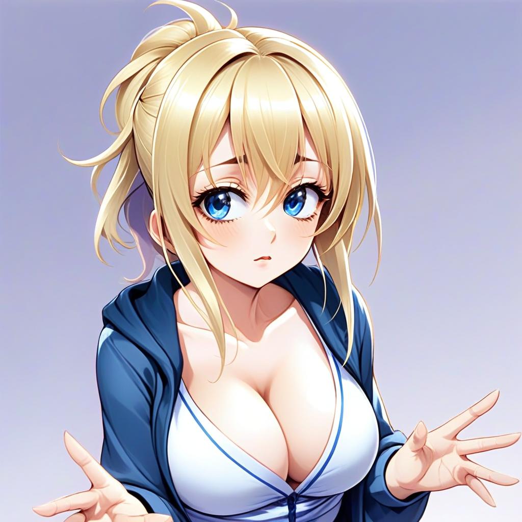 Aoyama Blue Mountain Blonde Anime Woman Illustration