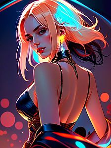 Striking Confident Woman with Blonde Hair