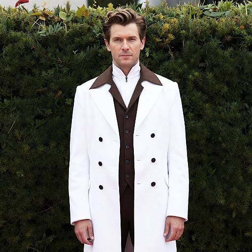 Man in Prince Humperdinck Costume Wearing White Coat and Brown Vest