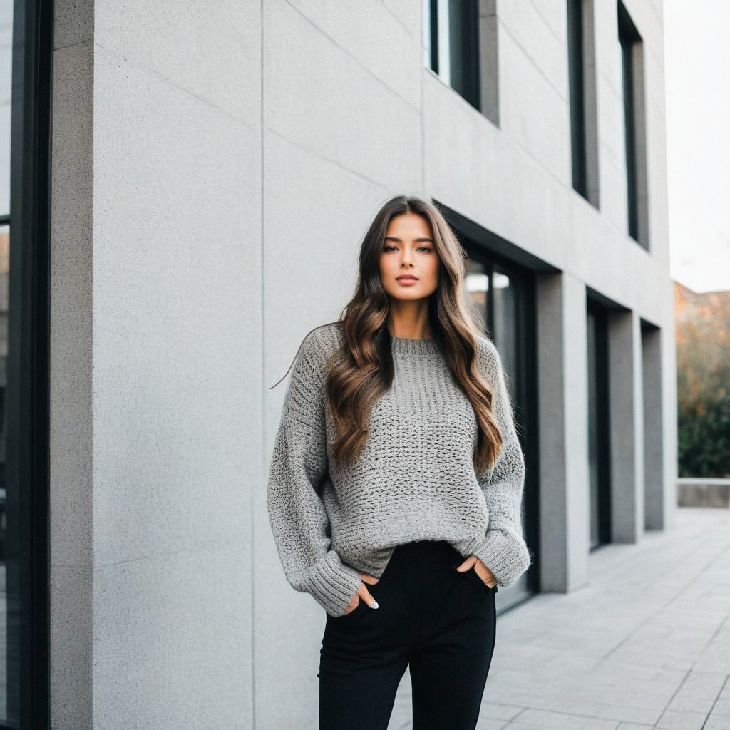 Confident Young Woman in Urban Setting