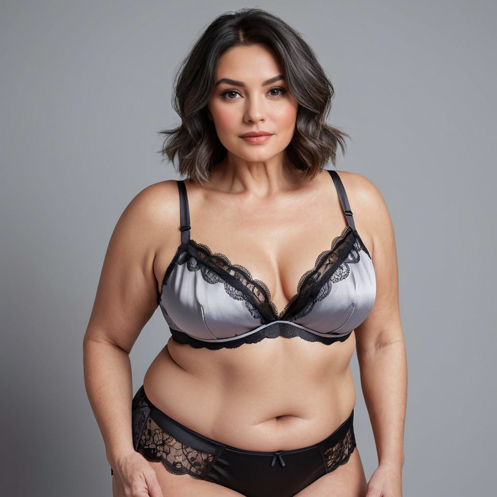 Confident Woman in Stylish Lingerie - Body Positivity