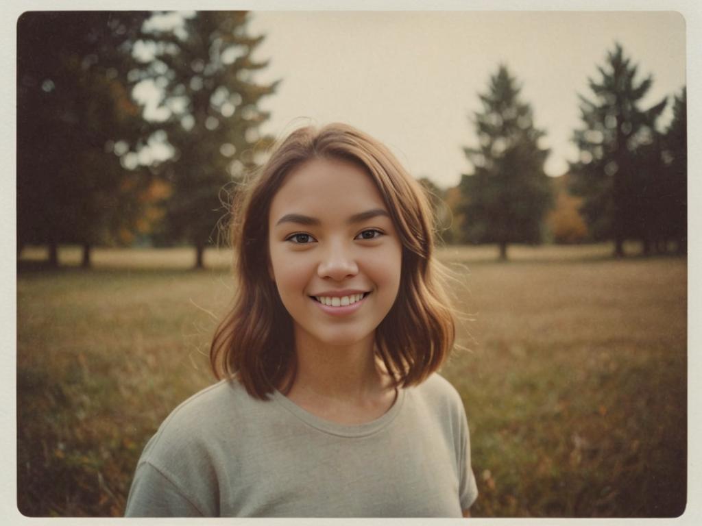 Radiant Woman in Autumn