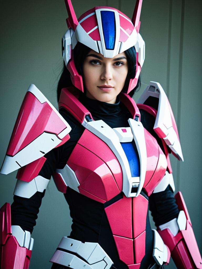 Realistic Arcee G1 Cosplay Costume on Woman