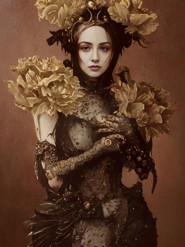 Fantasy Floral Ensemble - Vintage Pixie Art