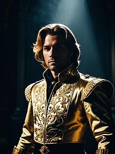 Regal Man in Prince Adam Costume Cinematic Realism Cosplay