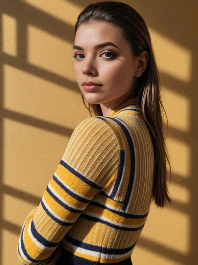 Portrait of a Woman in Yellow Top with Natural Light