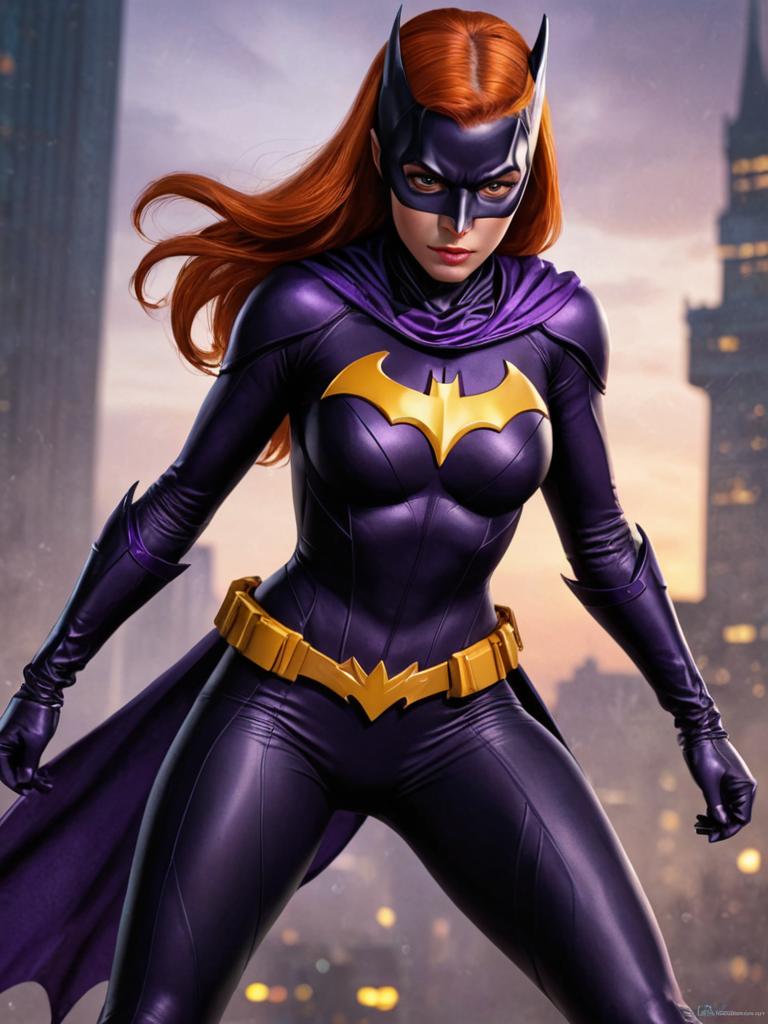 Batgirl Cosplay at Twilight Cityscape