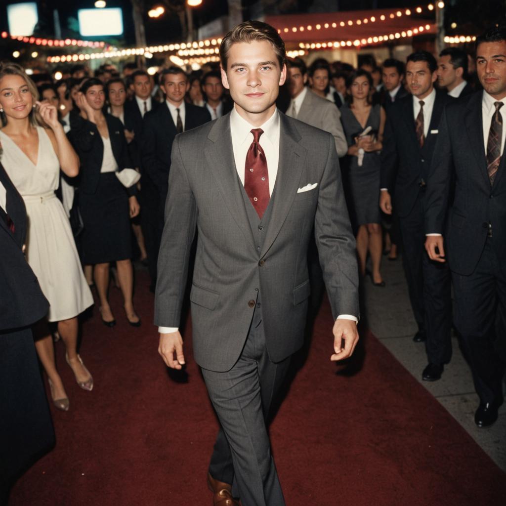 Dapper Man on Red Carpet at Glamorous Event