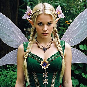 Fantasy Elf Woman with Wings
