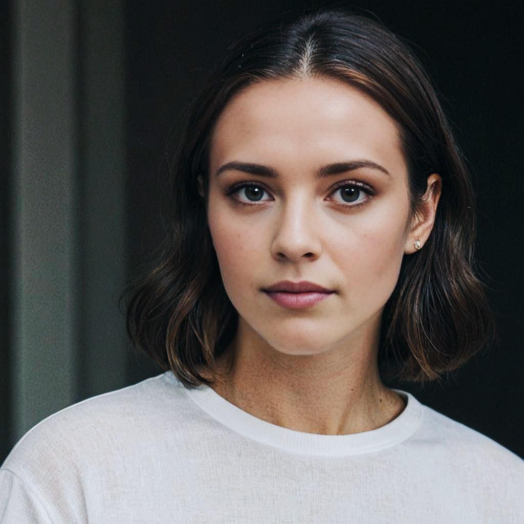 Portrait of Woman in White Top