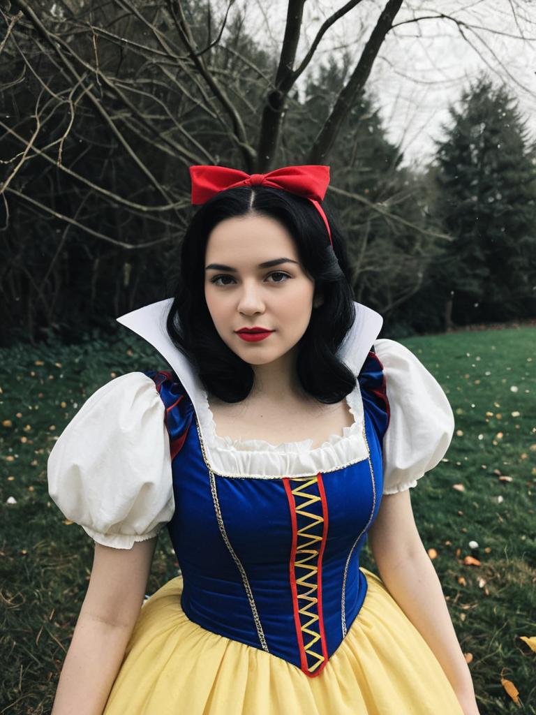 Woman in Fairy Tale Costume Outdoors