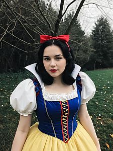 Woman in Fairy Tale Costume Outdoors