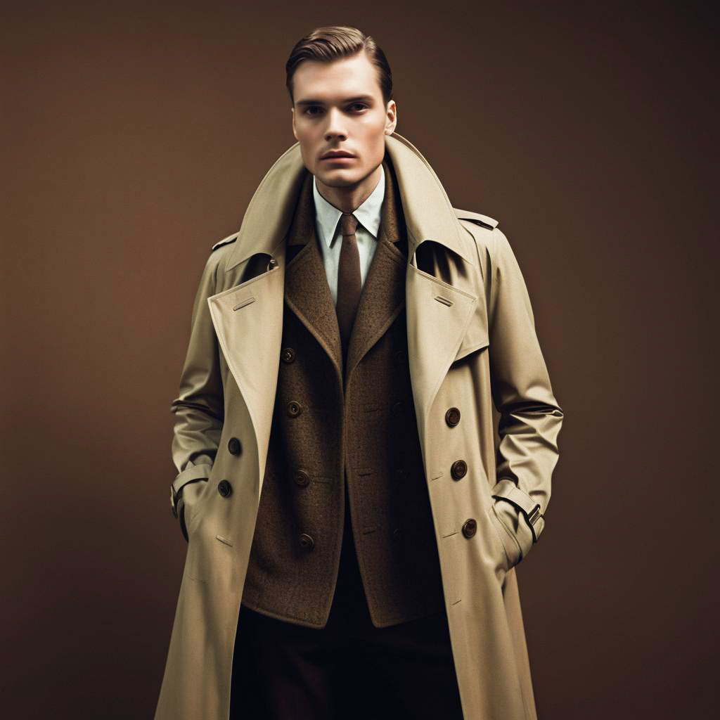 Stylish Man in Trench Coat