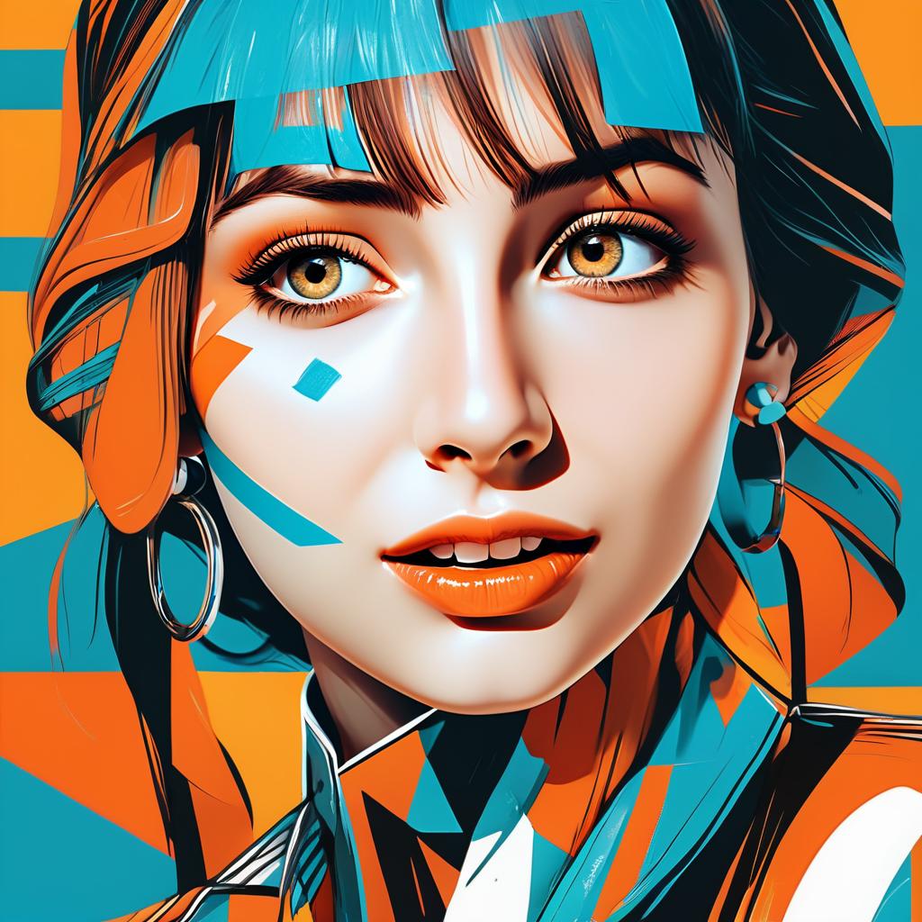 Close-up Portrait of a Woman with Amber Eyes Close-up Portrait of a Woman with Amber Eyes
