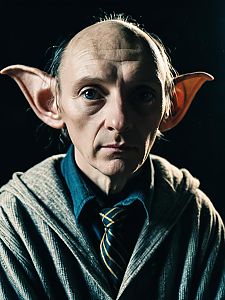 Close-up Portrait of a Man in Fantasy Costume
