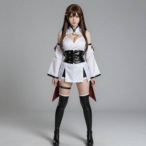 Mugino Shizuri Cosplay Woman in Detailed Anime Costume