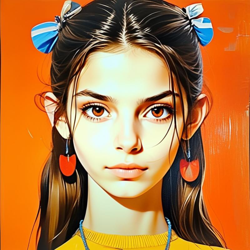 Portrait of a Young Woman with Amber Eyes
