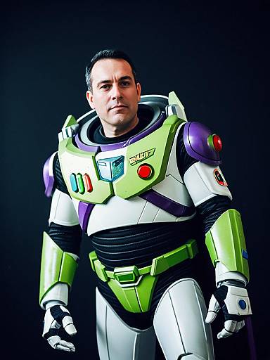 Man in Buzz Lightyear Costume Cosplay Editorial Photography Realistic