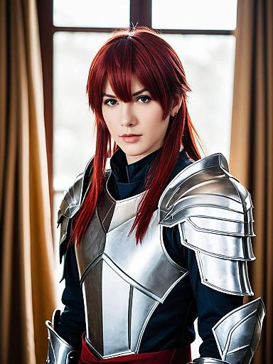 Argenti Cosplay from Honkai Star Rail in Realistic Silver Armor