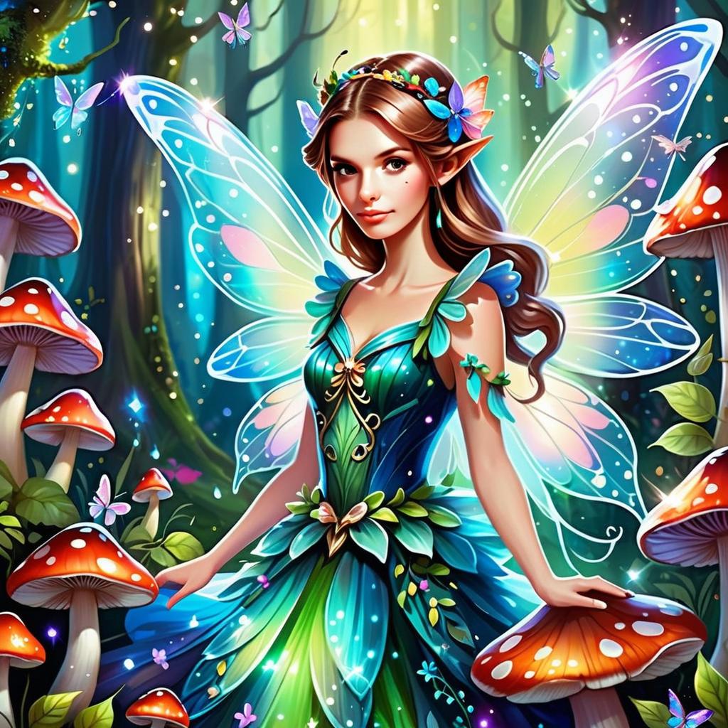 Enchanting Fairy in Magical Forest Enchanting Fairy in Magical Forest