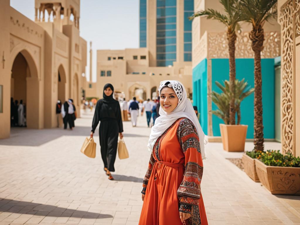 Cheerful Arab Woman in Dubai